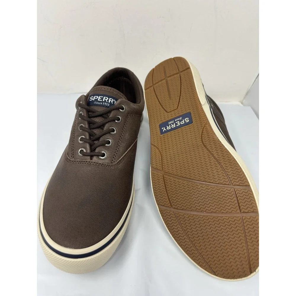 Sperry Striper Storm II CVO Brown Leather Waterproof Lace Up Boat Shoes Sz 10.5